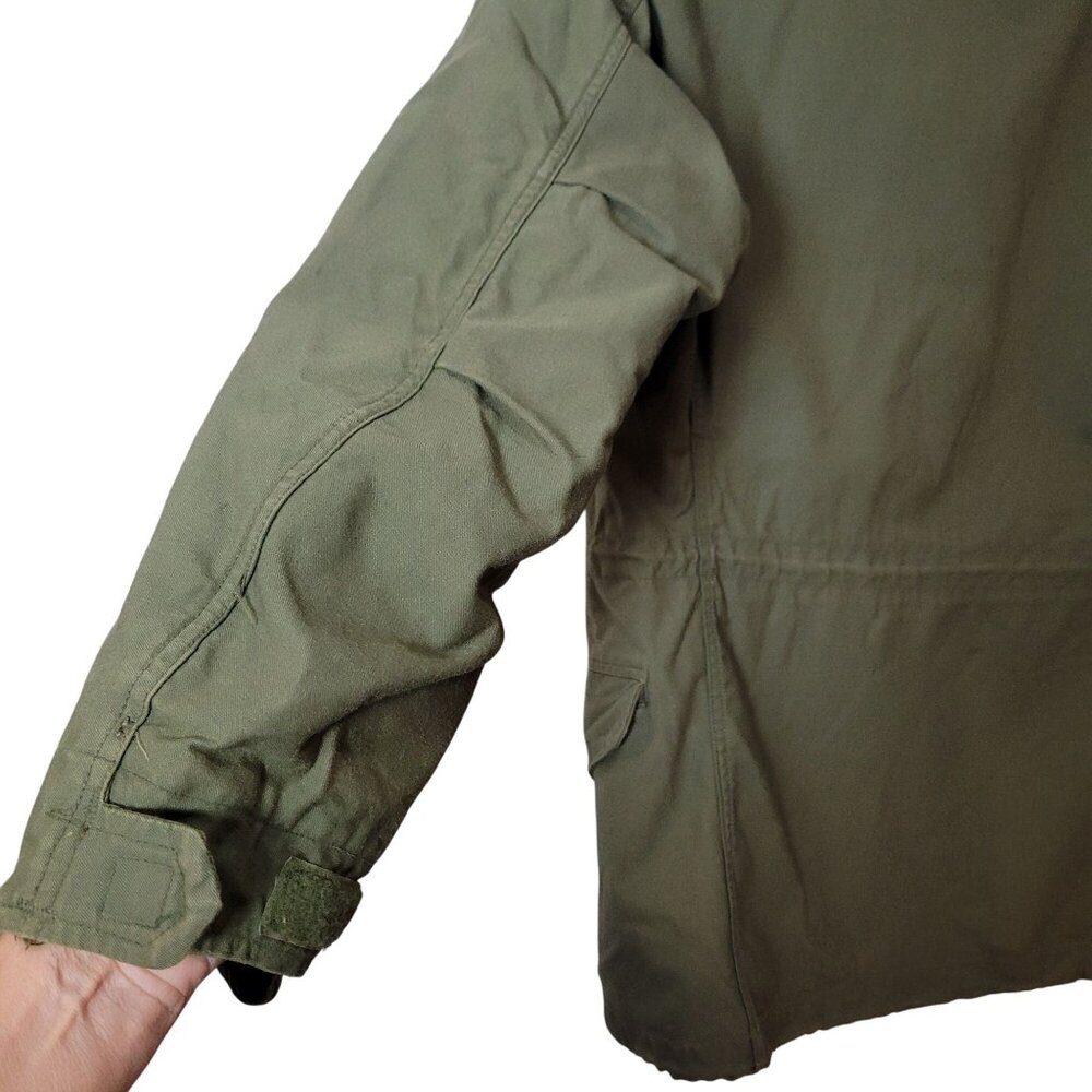 Vintage Alpha Industries M65 Mens Field Jacket Olive Green Cold Weather Coat - Picture 9 of 14
